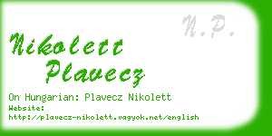 nikolett plavecz business card